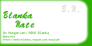 blanka mate business card